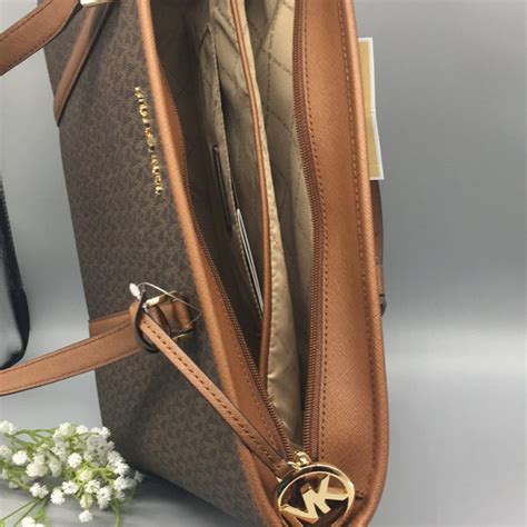 michael kors sady lg laptop tote brown